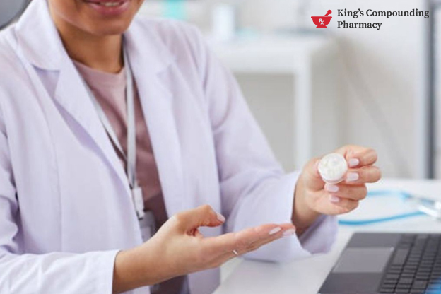 Healthcare provider explaining personalized hormone dosage