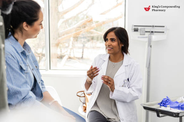 Doctor reviewing test results with a patient